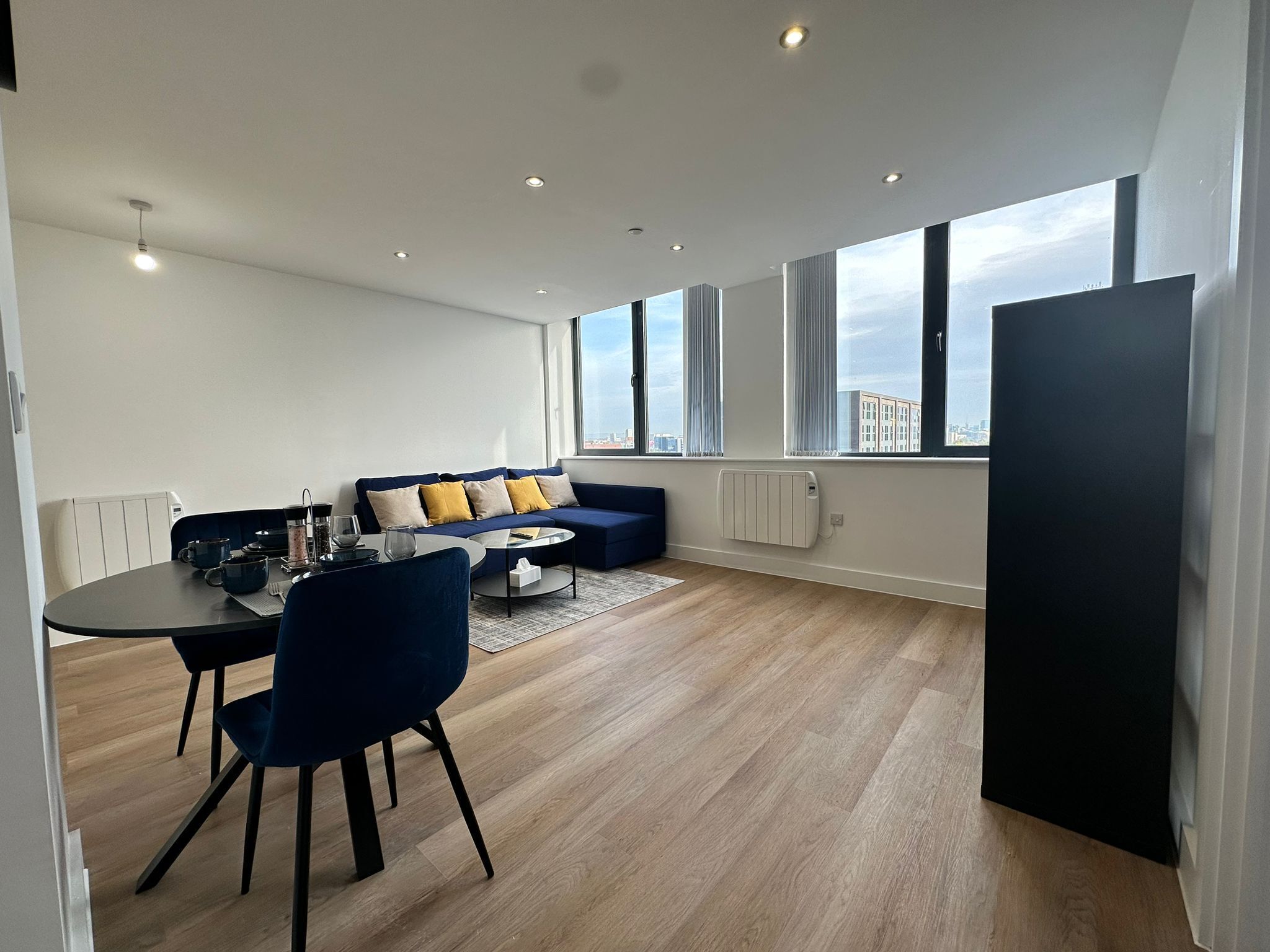 Luxury Apartment, 1 King Bed with Sofa bed, Non Smoking, Kitchenette | Living area | 55-inch Smart TV with satellite channels