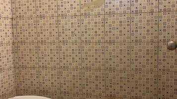 Deluxe-Doppelzimmer | Badezimmer | Dusche, Handtücher, Toilettenpapier