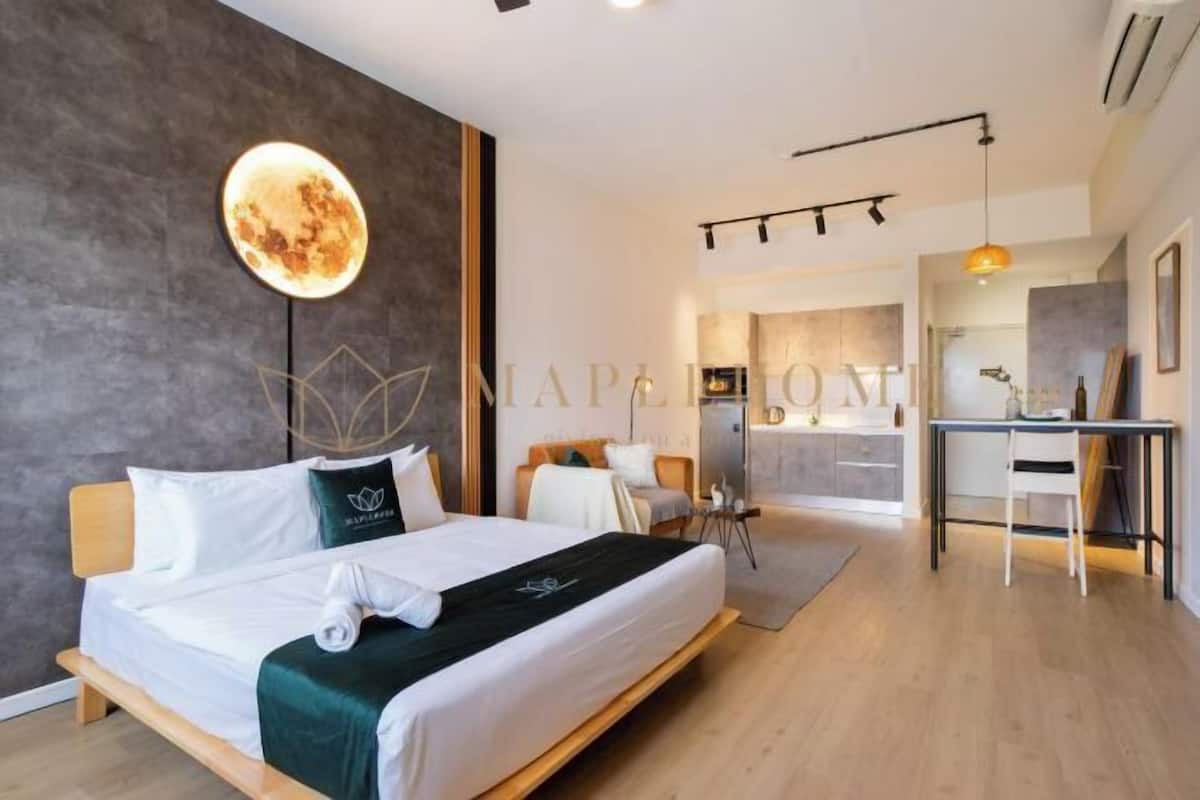 1 phòng ngủ, trang bị nội thất với thiết kế riêng biệt