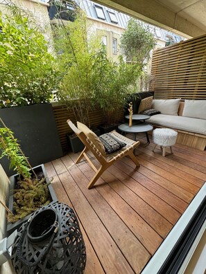 Terrace/patio - new terrace apartment, renovated by architect in the heart of Paris (Paris)