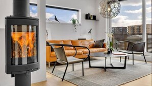 Fireplace - Kai's spa and Cinema House, Central, big & Moder (Tromsø)