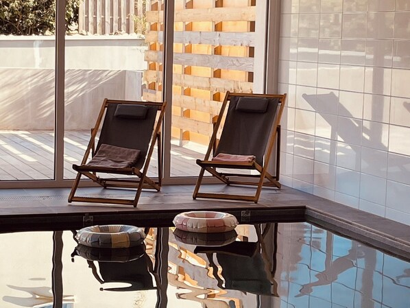 Indoor pool, a heated pool