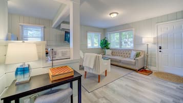 Comfort Cabin | Living area | 50-inch Smart TV with digital channels, streaming services