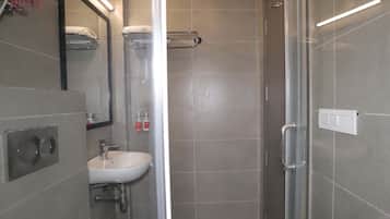 Shower, rainfall showerhead, bathrobes, bidet
