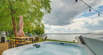 Kalkaska Retreat: Private Hot Tub, Dock, Fireplace