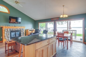 House (2 Bedrooms) | Interior - Kalkaska Retreat: Private Hot Tub, Dock, Fireplace (Kalkaska)