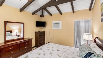 1 bedroom, desk, laptop workspace, iron/ironing board