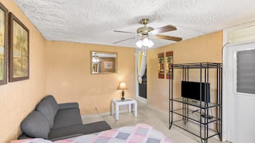 Condo, 1 Bedroom | 1 bedroom, desk, laptop workspace, iron/ironing board