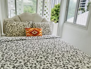 1 غرفة نوم وواي فاي وملاءات أسرّة