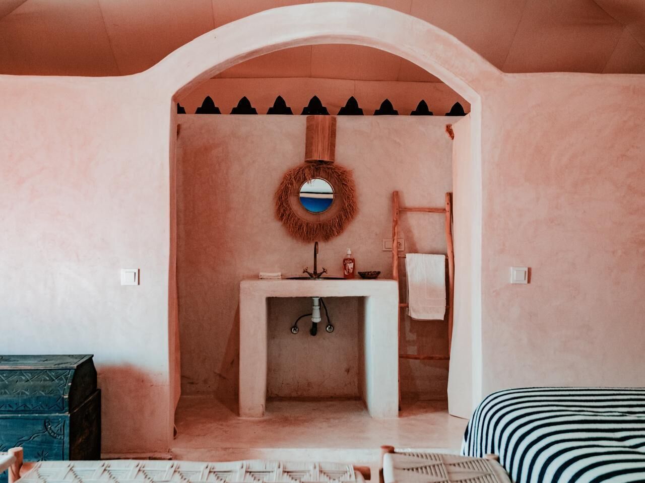 Barraca conforto, 1 cama King, varanda, vista para a montanha | Banheiro | Chuveiro, chuveiro com efeito de chuva, toalhas de banho 