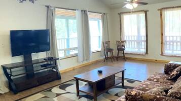 Smart TV, DVD player, books