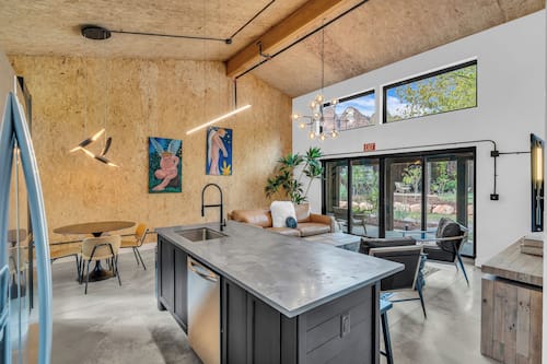 Zion Canyon Casita #2 | Private kitchen | Full-sized fridge, microwave, oven, stovetop