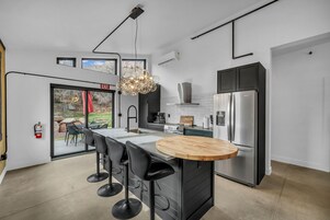 Zion Canyon Casita #4 | Private kitchen | Full-size fridge, microwave, oven, stovetop