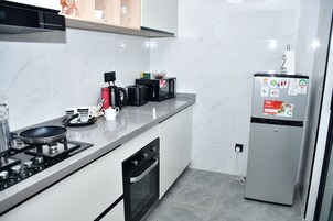 Apartment, 2 Queen Beds, Park View | Private kitchen | Stovetop, toaster, blender, coffee grinder