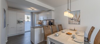 Ferienhaus Nordsee-koje mit Meerblick, Strandkorb, Kamin, Sauna