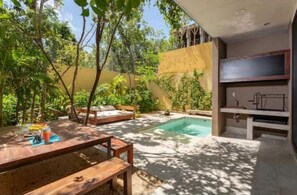 Outdoor dining - Luxury Spacious 4BD Private Pool Villa Aldea Zama (Q.R.)