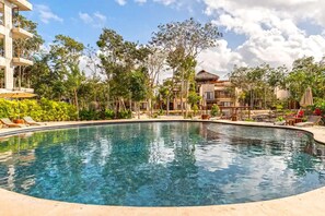 A heated pool