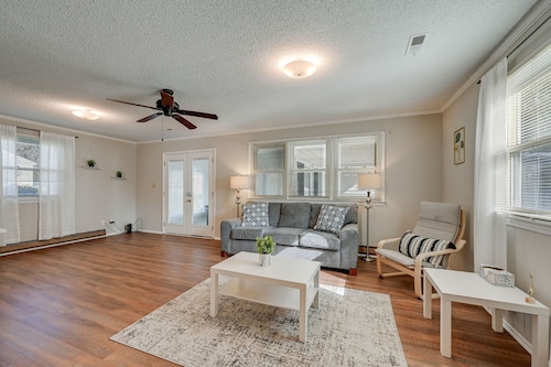 Large house with ample parking, game room, and 2 living rooms. Great for groups.