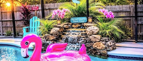 Outdoor pool, a heated pool