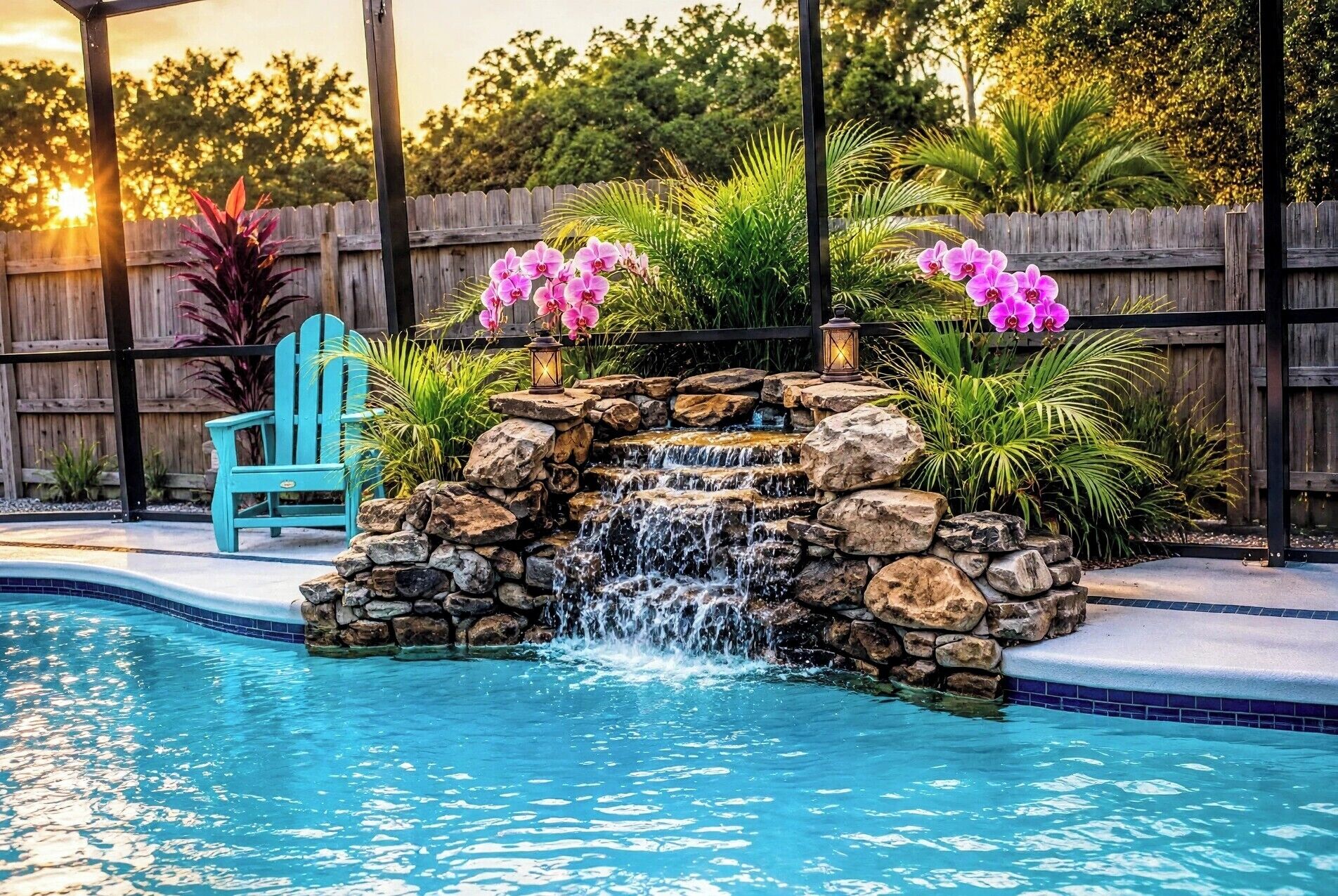 Outdoor pool, a heated pool