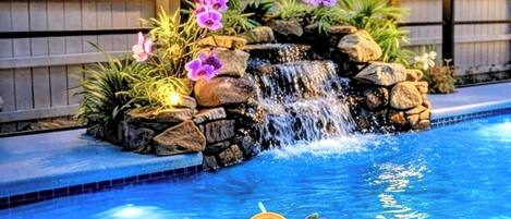 Outdoor pool, a heated pool