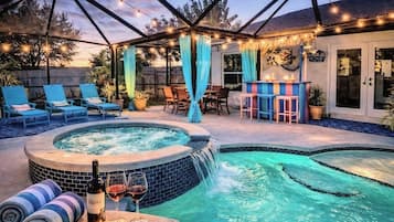 Piscina externa, piscina aquecida