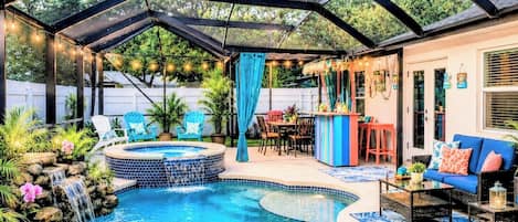 Outdoor pool, a heated pool