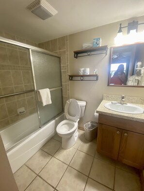 Hårtørrer, håndklæder, Sæbe, Toiletpapir