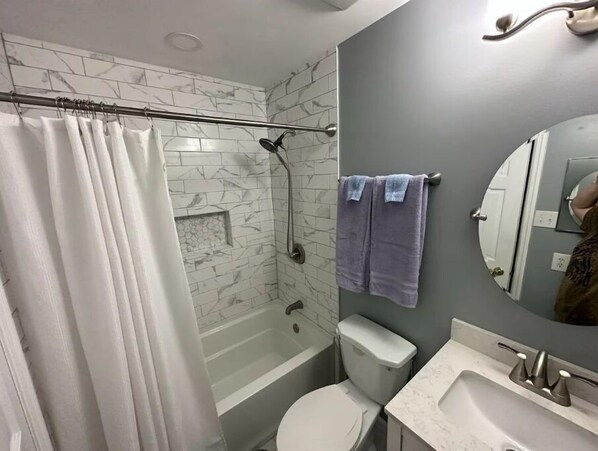 Towels, soap, toilet paper