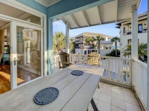 Outdoor dining - Seaside Serenity | Community Heated Pool | Private Beach Access | Tennis, Pickleball and Basketball (Panama City Beach)