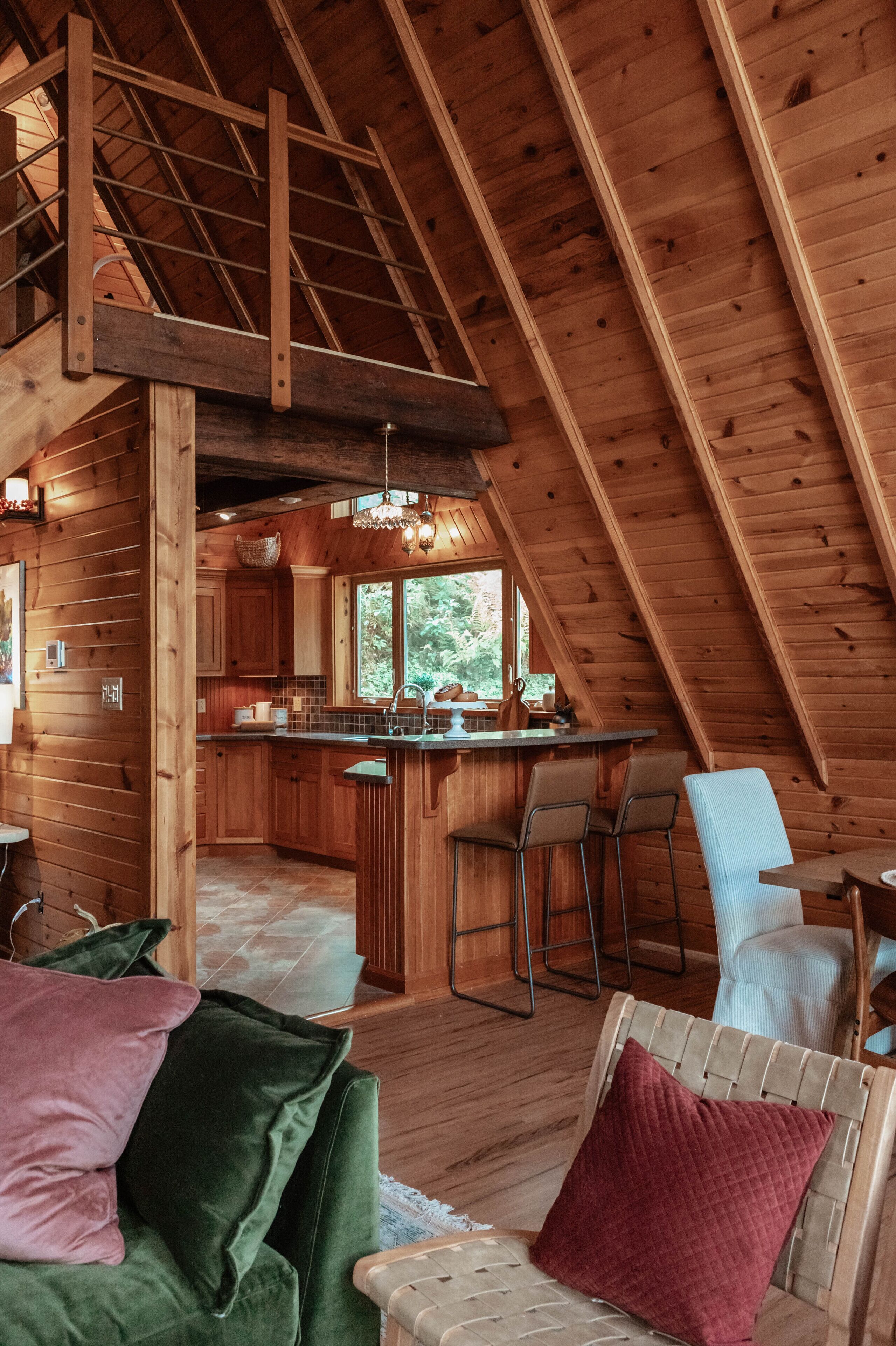 Smart TV, fireplace, foosball, books