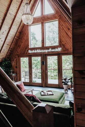 The A-Frame in the Woods + Hot Tub