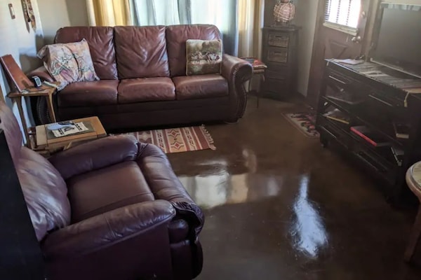 comfortable recliner and sofa 
NO CARPET for those who have allergies