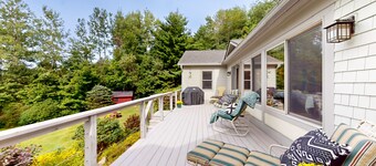 Luxe custom home with hot tub, game room, & beautiful garden