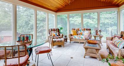 Luxe custom home with hot tub, game room, & beautiful garden