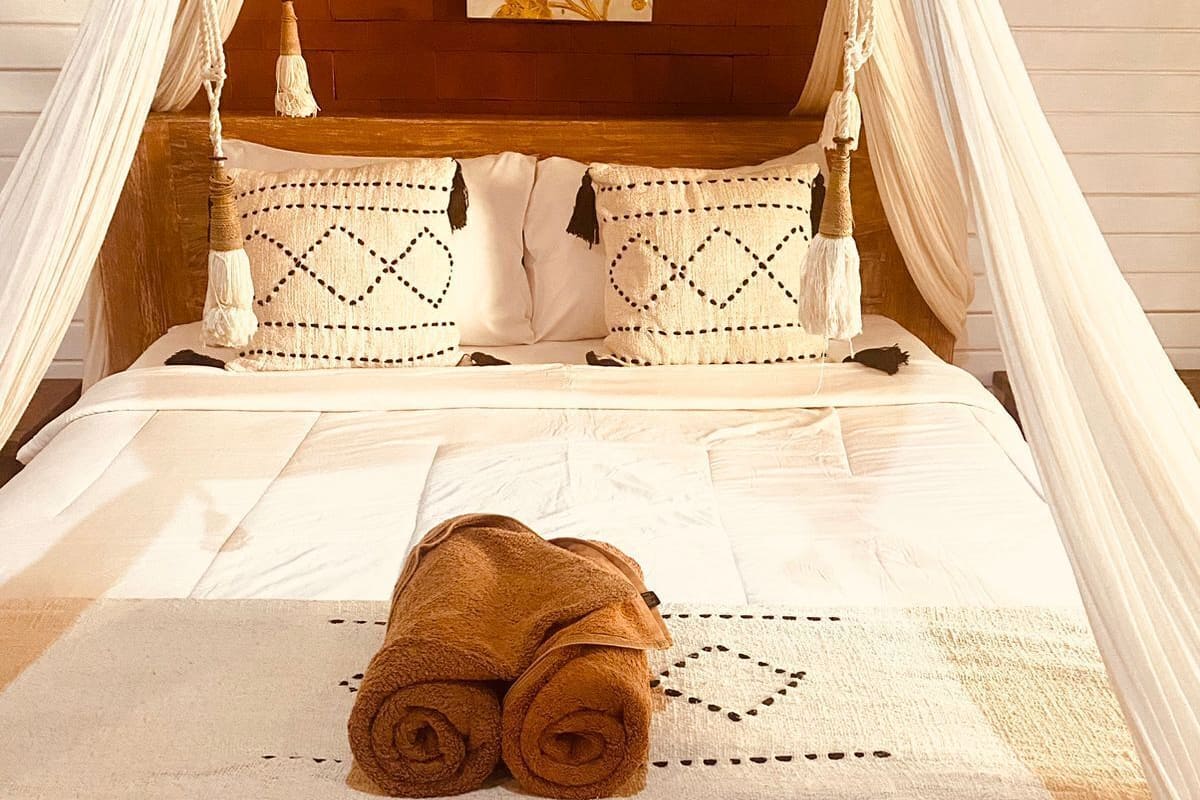 Limasan Villa with Garden View | Desk, soundproofing, free WiFi, bed sheets