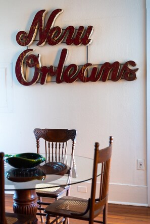 Dining - Quaint 1850s Garden District 1BR Flat w/Courtyard (New Orleans)
