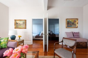 2 bedrooms, iron/ironing board, travel crib, WiFi