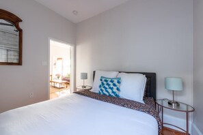 2 bedrooms, iron/ironing board, travel crib, WiFi