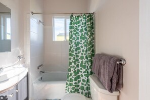 Hair dryer, towels