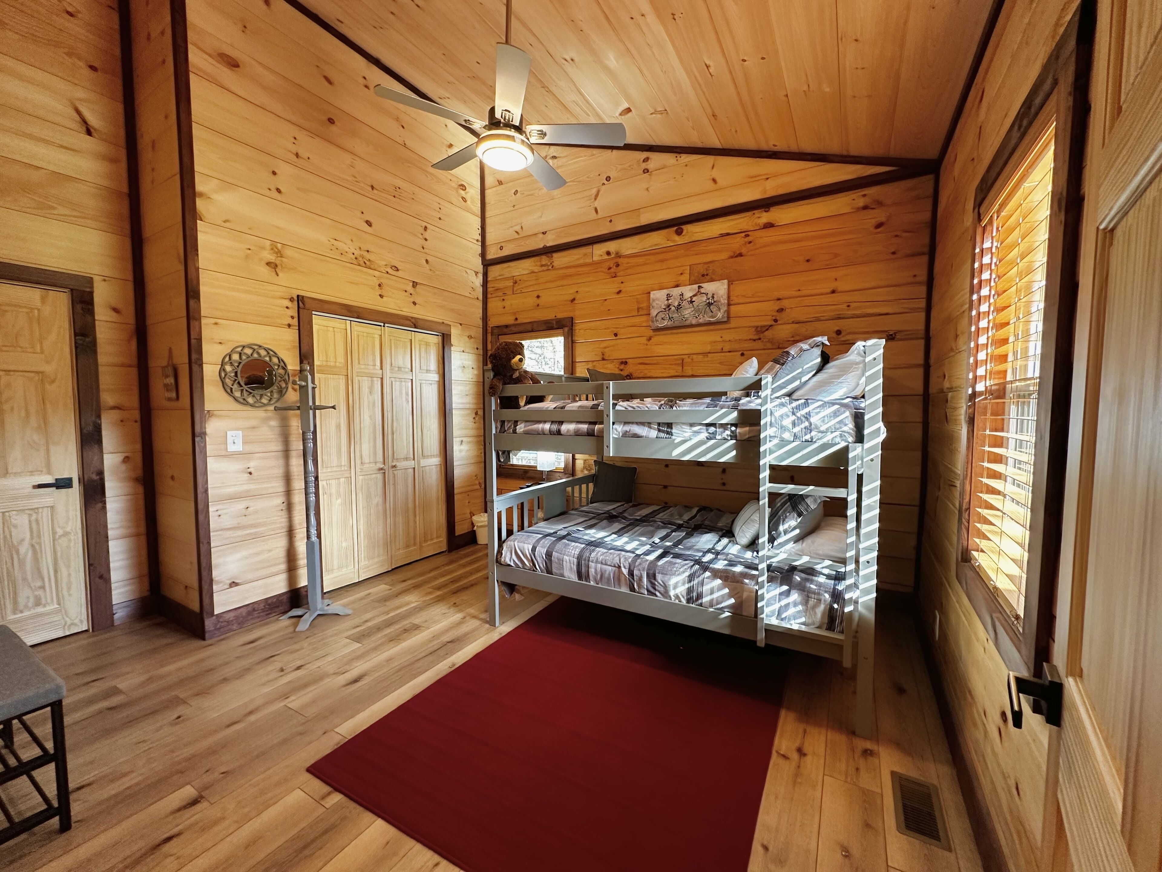 Full Size Bunk beds with pack n' play & toys