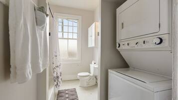 Hair dryer, towels
