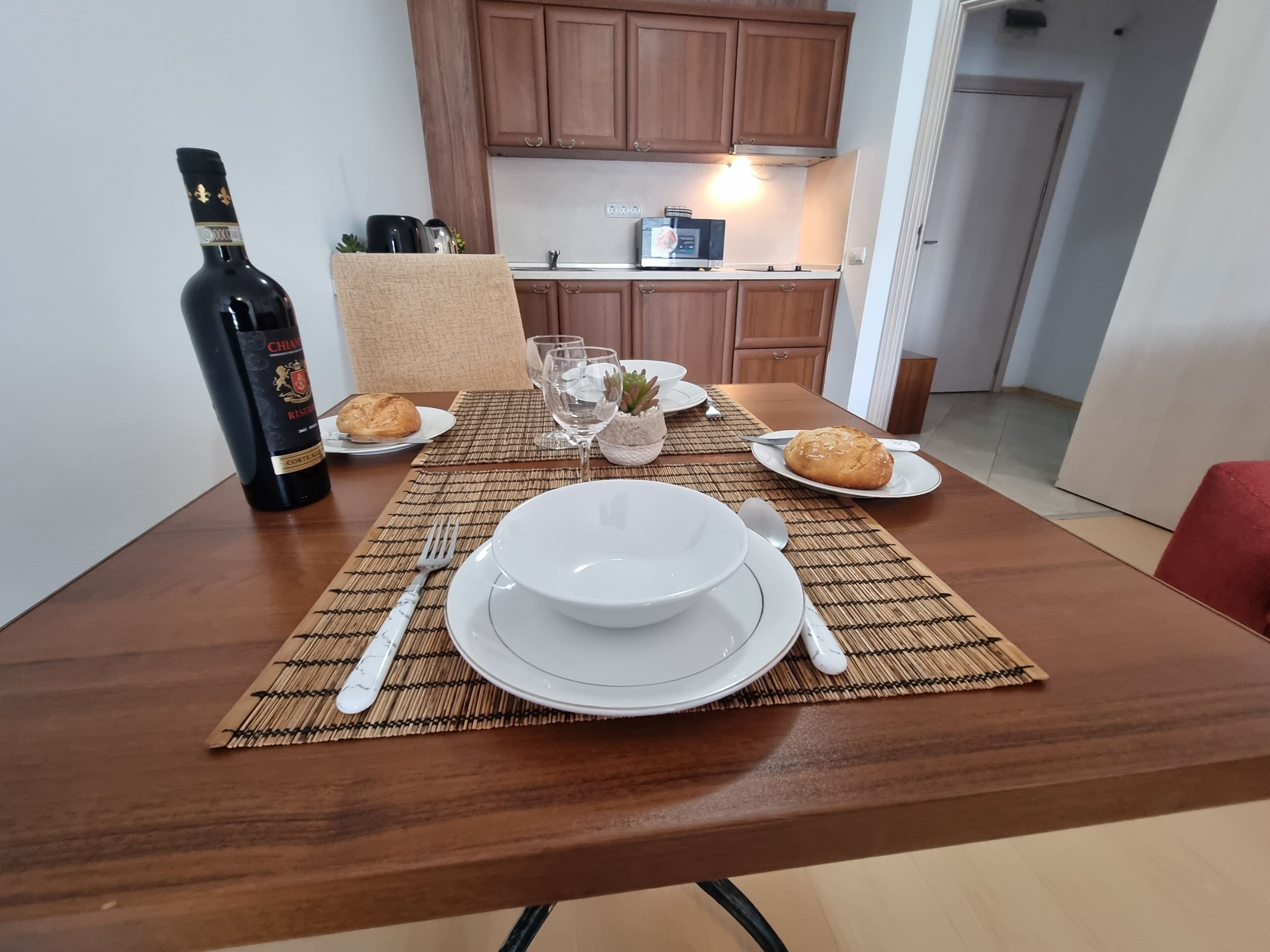 Apartment, 1 Schlafzimmer, barrierefrei, Bergblick | Speisen