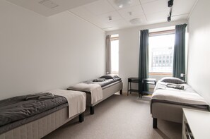 Geluiddichte muren, een strijkplank/strijkijzer, gratis wifi, beddengoed