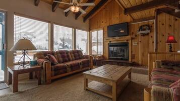 Télévision, cheminée