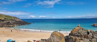Sea Spray St Ives Stunning sea views 2 Bedroom duplex with parking Dog friendly 