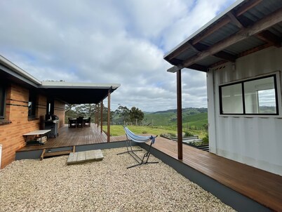 Cozy comfort, spectacular view, central South Gippsland location!! Sleeps 12!
