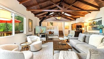 Smart TV, foosball, table tennis, books