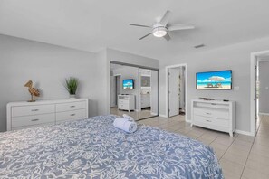 3 bedrooms, iron/ironing board, travel cot, WiFi
