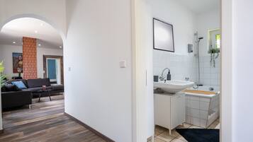 Free toiletries, hair dryer, towels, soap